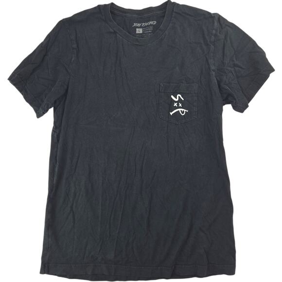 Stay Psyched Other - Stay Psyched | Black T-shirt with Fun/Funny graphics | Size Large